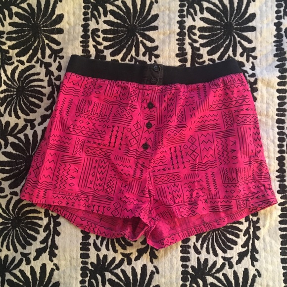 VINTAGE 80s pattern button up shorts - Picture 1 of 5